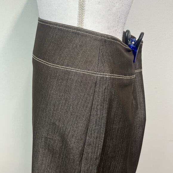 Cache Skirt size 6 Classic Brown Straight Pencil Knee Stretch Casual Career - Picture 5 of 9